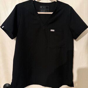 Figs Catarina Scrub Top One Pocket Womens M Black Work Medical